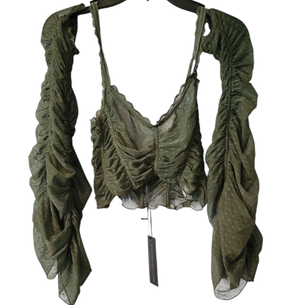 Dolls Kill Widow Moonchild Elegance Long Sleeve Top-With Sleeves-Small NWT